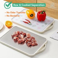 🇸🇬 Ready Stock Double-Sided Antibacterial Cutting Board Food-Grade PP Stainless Steel Thick Durable