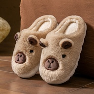 【Cute Capybara Design】Slippers For Women/Men Fall/Winter Home Indoor Plush Furry Warm Comfortable So