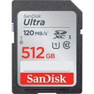 SanDisk Ultra SD Card SDXC UHS-I Memory Card 512GB 120MB/s C10 U1 Full HD (SDSDUN4-512G-GN6IN) เอสดีการ์ด กล้องDSLR