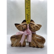 Ifugao Wooden Couple Cat 4 inches