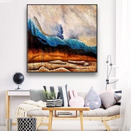 Abstract mountain landscape wall canvas painting 60 x 60 cm