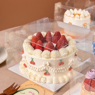 Mica Birthday Cake Box Square Bottom 25x25 CM Transparent Decorative Accessories - HOPBK8IN