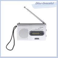 Ditur Portable Mini Radio Handheld AM FM Music Player Speaker Outdoor Stereo Radio