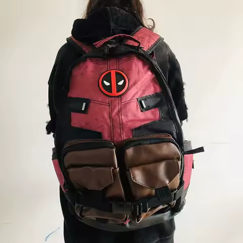New Deadpool Backpacks Heroes Movies And Anime Merchandise Backpacks For Male Students Leisure Trave