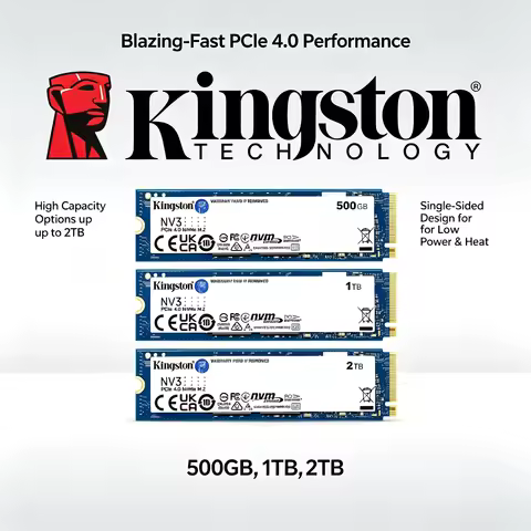 Kingston NV3 M2 NVMe SSD PCIe 40 2280 Form Factor 6000MBs High Speed 500GB 1TB 2TB Reliable Laptop S