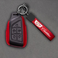 Cadillac Key Case Suitable for Multiple Series High-End Keychain Genuine Leather Car Key Case Key Ca