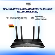 TP-LINK AX1800 DUAL BAND WIFI 6 ROUTER (TL-ARCHER AX20)