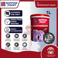 1L Nippon Paint Weatherbond Quartz Durable Exterior Paint Cat Luar Rumah Protect Exterior Walls Agai