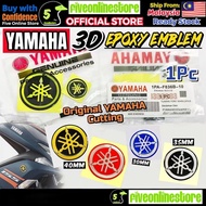 (BIG & SMALL) 1PC Sticker Logo YAMAHA 3D Emblem Original Cutting Y15ZR Y15 LC135 135LC FZ150 SRL115 