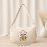 ENJEL Sling Bag 100% Canvas Capybara Size 30x40 Enjel Collection