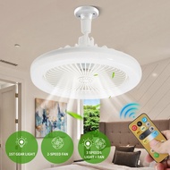 2in1 Ceiling Fan Hanging Socket E27+50W LED Light+Remote Control 3in1 Color - JOY31 - White
