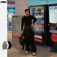 [MSD-JB508] Heating Stretch Close-Fitting Knitted Long-Sleeved Top Boys Tight-Fitting Base T Korean 