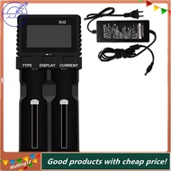 [MaMing] For 26800 32650 21700 32700 Compatible SU2 Smart Charger 2 Slots Fast Charging for Recharge