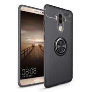 Case Huawei Mate 9 / Mate 9 Pro SoftCase Carbon Invisible Ring Bracket