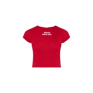 JMILLEXSTUDIO เสื้อครอป Toxic Pretty Basic Tee