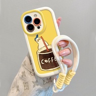 Casing hp For iphone 16 11 12 13 14 15 pro xs XR 14 plus pro max 7 8 6 7+ 8+ 6+ Xs Max Coffee Duck I