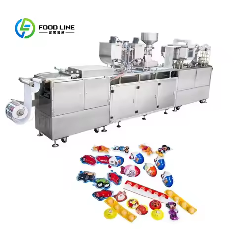 Auto Chocolate Candy Surprise Kinder Joy Egg Packaging Blister Packing Machine for lolly candy water