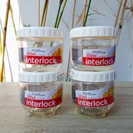 Set of 4 Lock&Lock Interlock plastic boxes, capacity 500ml INL301S4 Lock and Lock container airtight