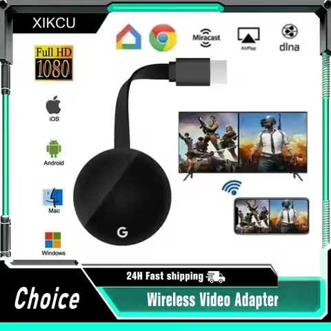 HDMI Compatible Chromecast Google Wireless WiFi Mirascreen HD Display Dongle Media Streaming Video T