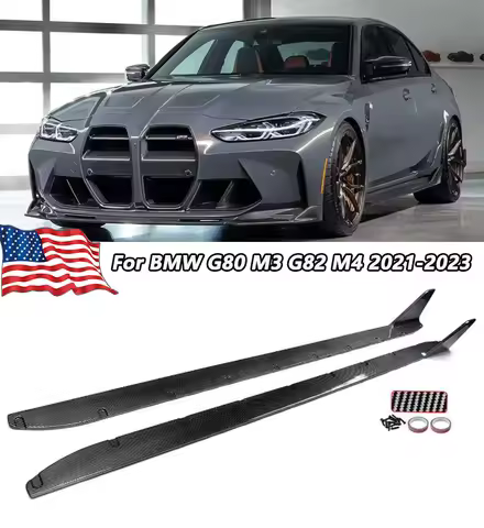 Side Skirt Extension Lip MP Style Spoiler For BMW G80 M3 G82 G83 M4 Carbon ABS