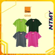 NTMY Oren Sport Quick Dry Children T-Shirt Lightweight Microfiber Crew Neck Kids Size QD68