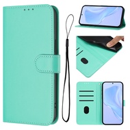 Solid-color Leather flip phone case for OPPO A73 F27 F21 F21S F17 Pro + Card slot wallet PU style