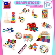 Wooden Educational Toys Kids Early Learning Montessori | mainan  UnderTwoRoof.my