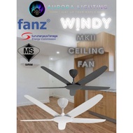 FANZ WINDY MKII Ceiling Fan 42 Inch 56 Inch DC Motor 5 Blade Energy Saving Remote Control Modern Cei