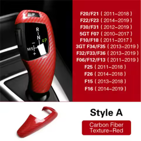 For BMW new 3 Series 5 Series F10 F30 gear head sticker ABS carbon fiber gear panel gear lever stick