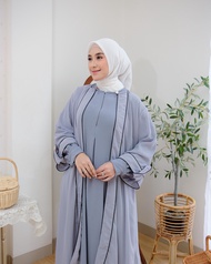 Lori Abaya Set 2 in 1 | Abaya Crinkle Airflow | Abaya Outer | Free Bross