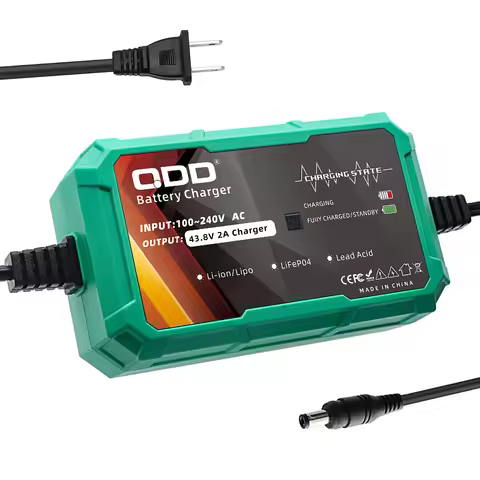 43.8V 2A LiFePO4 Battery Charger for 12S 38.4V Battery Pack LiFePO4 Battery Charger with Multiple Co