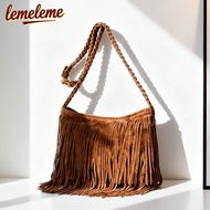 Fringe Inner Bag Street PU Tassel Crossbody Bag Closure Tassel Pocket lkualiti tinggi beg tangan