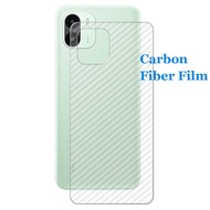 For Xiaomi Redmi A1 A2 Plus 3D Transparent Carbon Fiber Rear Back Film Stiker Screen Protector (Not Tempered Glass)