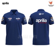 Cotton Polo shirt Tshirt Kaos Kerah Aprilia Racing Ixon Team Balap MotoGP S-3XL
