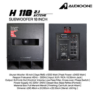 Audio One Subwoofer Aktif H Series 15/18 Inch Power 1200 Watt Merah - System Suara Profesional Lapan