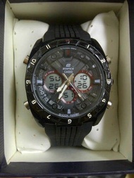 Casio Edifice EFA-120 Rubber Black-Red (murah)