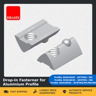 DBASIX - Drop-In Nut / Half Round Nut / T Nut / Nut For Aluminum Profile use on 2020 / 3030 / 4040 A