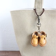 【訂製商品】迷你真皮鞋造型項鍊與吊飾 黃色