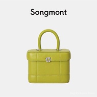 Songmont medium chocolate series box bag lock buckle designer portable bucket bag