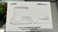 🔋全新ITFIT LED無線充電板Wireless charger with 30W travel adaptor ✴️附送贈品