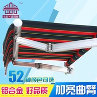 Outdoor Retractable Sunshade Rain-Mounted Retractable Awning Awning Foldable Widened Aluminum Alloy Stall Hand-Cranked Parking Shed