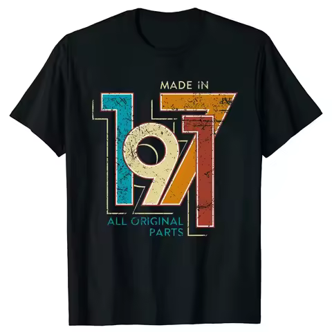 Male Limited Edition Made In 1971 Vintage T-Shirt Streetwear 55th Birthday Gift Tshirt Short Sleeve 