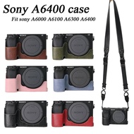 PU Leather Camera Case Bag Cover Shoulder strap For Sony A6000 A6100 A6300 A6400
