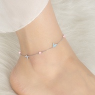 Kalani s925Pure Silver Original Glowing Anklet for Girls High-end Pure Silver Anklet Fluorescent Col