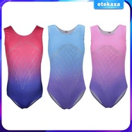 [Etekaxa] kid children girl Sleeveless Ballet Dance Gymnastics Leotard Costume Fitness Bodysuit