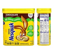 [PRE-ORDER] POWDER CHOCOLATE NO SUGAR ADDED 453.5G BY NESQUIK NESTLE – CAFFEIN FREE KOSHER CLASSIC T