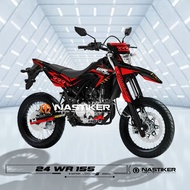 Sticker Decal WR155 SIMPEL MERAH FullBody Bebas Request - DECAL WR MERAH HITAM