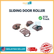 Cupboard Wardrobe Cabinet Sliding Door Brown Plastic Roller