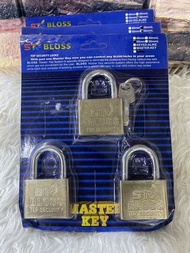 กุญแจ 🔐กุญแจ MASTER KEY 4 -5ตัว/ชุด กุญแจเหล็ก สีสเตนเลส ST Bloss 50 มม. คอสั้น -คอยาว ราคาต่อชุด