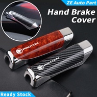[Follow Prize] Proton Carbon Fiber Car Hand Brake Cover Protector Handbrake Decor Cover Parking Brak
